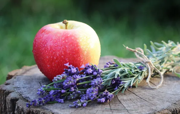 Picture flowers, Apple, fruit, lavender, the fruit