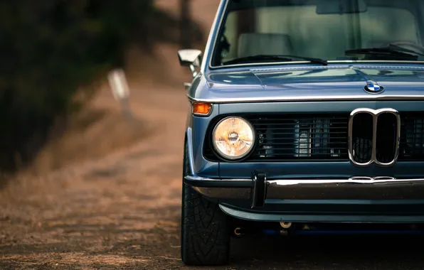 The sky, Auto, Headlight, Retro, BMW, Machine, Logo, Grille