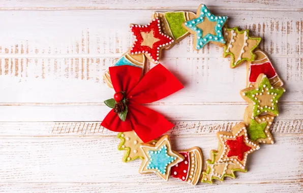 New Year, cookies, Christmas, wood, Merry Christmas, Xmas, glaze, cookies