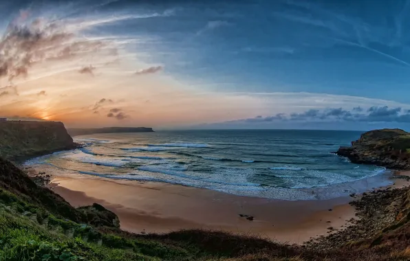 Picture sea, beach, dawn, morning, Bay