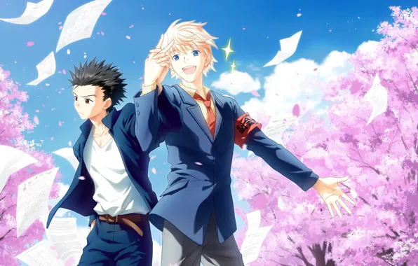 Spring, anime, art, guys, students, Hunter x Hunter