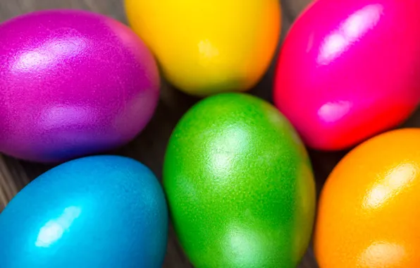 Picture colorful, Easter, rainbow, spring, Easter, eggs, Happy, the painted eggs