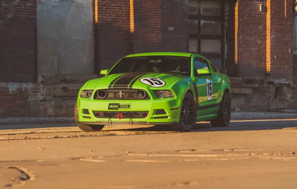 Picture boss 302, ford, mustang, green