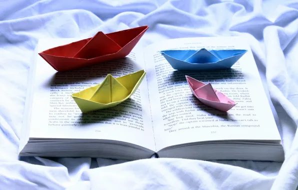 Background, book, boats