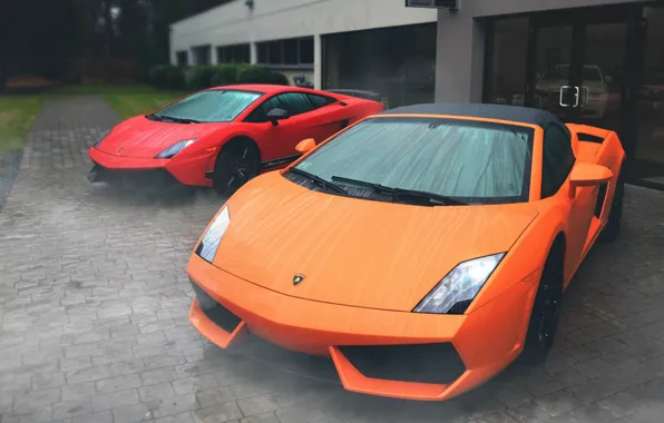 Rain, gallardo, lamborghini, Lamborghini