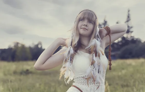 Girl, nature, Vasilisa, Maxim Mikhailov