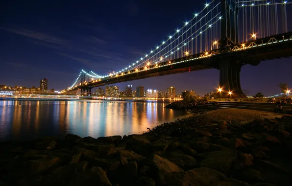 Picture Bridge, Night, Manhattan