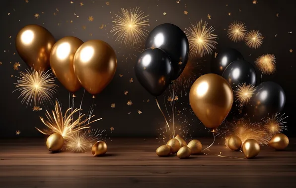 Balls, balloons, holiday, balls, Shine, salute, blue, Christmas