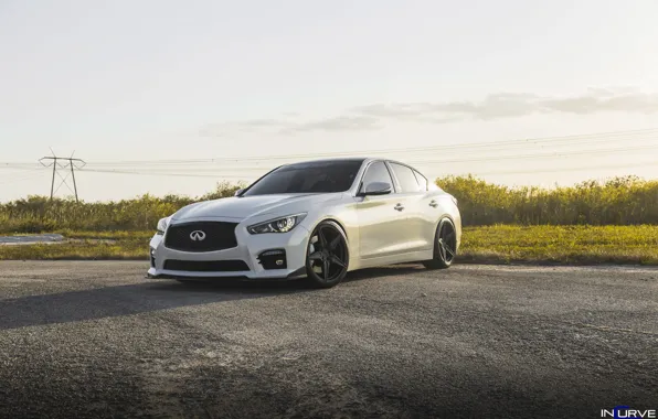 Picture Infiniti, White, Wheels, Incurve, Q50s, LP-5