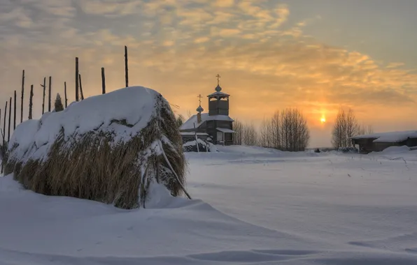 Island, village, Church, Arkhangelsk oblast