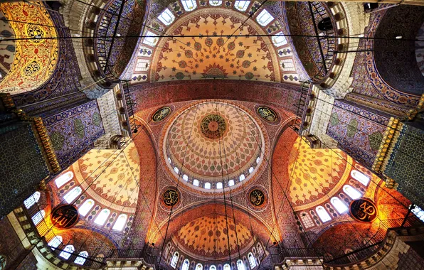 Pattern, paint, mosque, architecture, the dome, religion