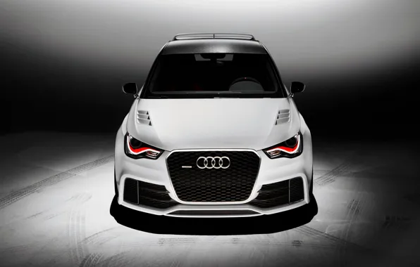 Audi, Auto, Audi, White, Tuning, The hood, quattro, The front