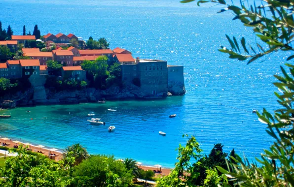 Sea, coast, Montenegro, Jadran, Montenegro, Montenegro, Sveti Stefan