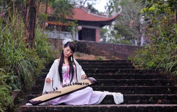 Girl, music, Asian