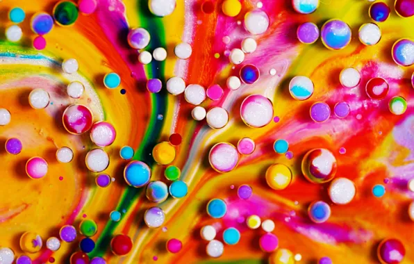 Balls, paint, the volume, fluorescence