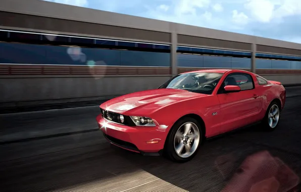 Red, speed, shelby, gt 500