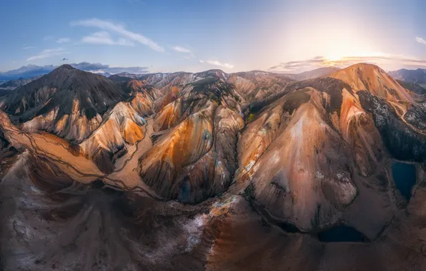 Mountains, rocks, the slopes, color, height, relief