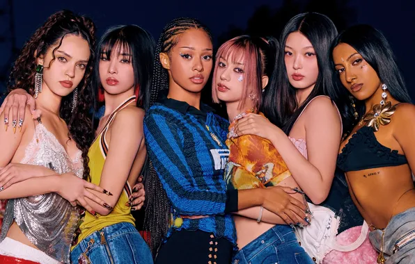 Music, portrait, Girl Group, KATSEYE