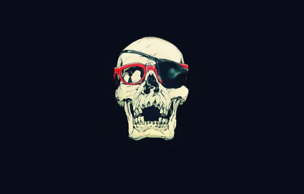 Minimalism, Skull, Glasses, Art, Art, Sake, Minimalism, Headband