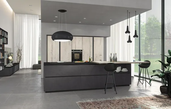 Style, Villa, interior, Italy, kitchen, dining room, dining area, Italian design