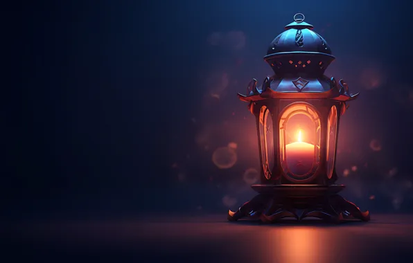 Light, night, the dark background, pattern, candle, Christmas, flashlight, lantern