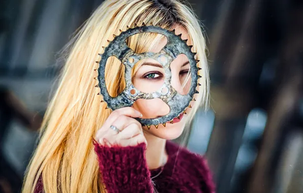 Picture eyes, look, makeup, sweater, Veronica