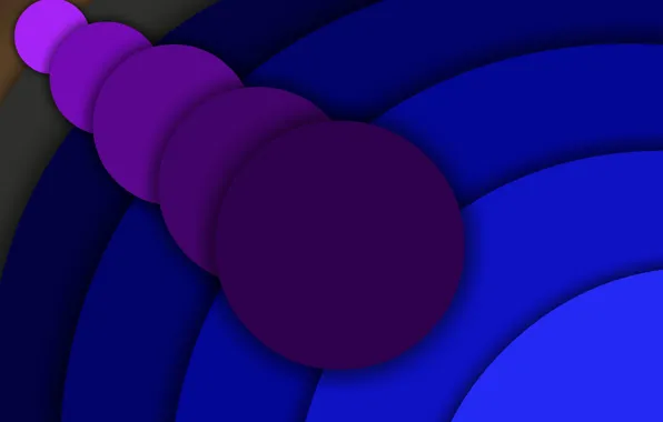 Purple, circles, blue, layers