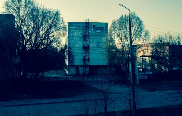 The sky, trees, building, the evening, Russia, architecture, Stan