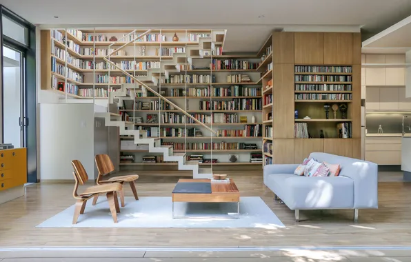 Picture room, Villa, interior, library