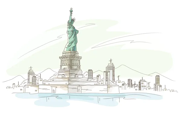 America, the statue of liberty, new York