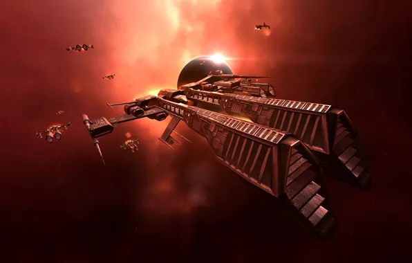 Picture space, ship, EVE Online