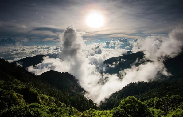 Nature, sunset, cloud