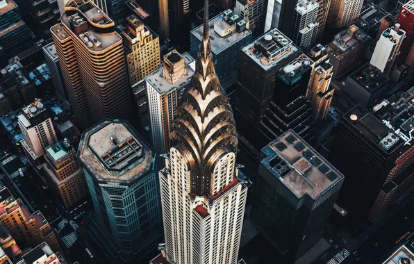 Picture the city, skyscraper, USA, Manhattan, The Chrysler building