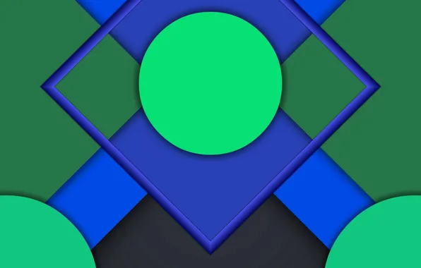 Circles, shadows, figure, rhombus
