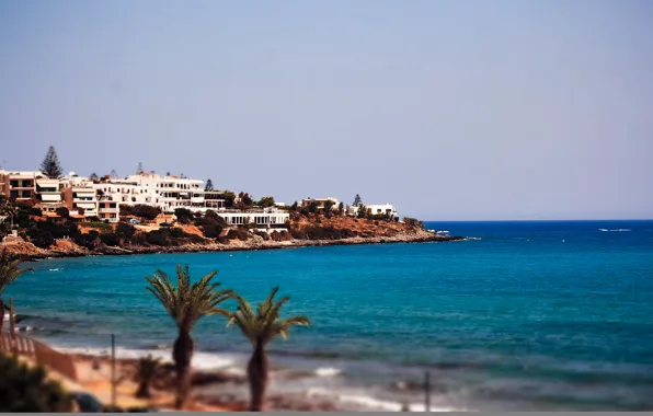 Sea, Greece, sea, tilt-shift, Greece, dobraatebe, Crete