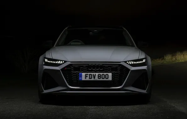 Night, Audi, front view, universal, RS 6, 2020, 2019, V8 Twin-Turbo