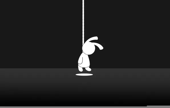 Picture mood, hare, minimalism, rope