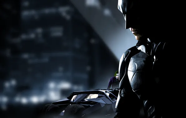 Batman, Batmobile, Joker
