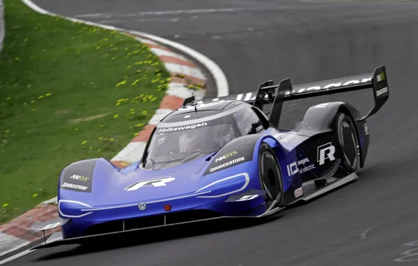 Picture blue, turn, Volkswagen, prototype, prototype, The Nürburgring, Nordschleife, 2019