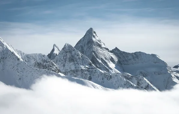 Picture winter, mountain, summit, glacier