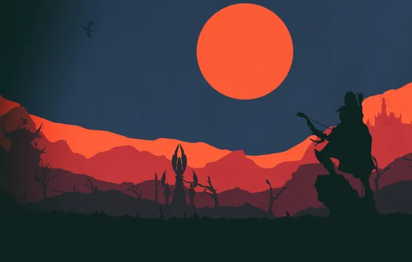 Minimalism, Silhouette, WOW, Fantasy, Warcraft, Art, World of WarCraft, WarCraft