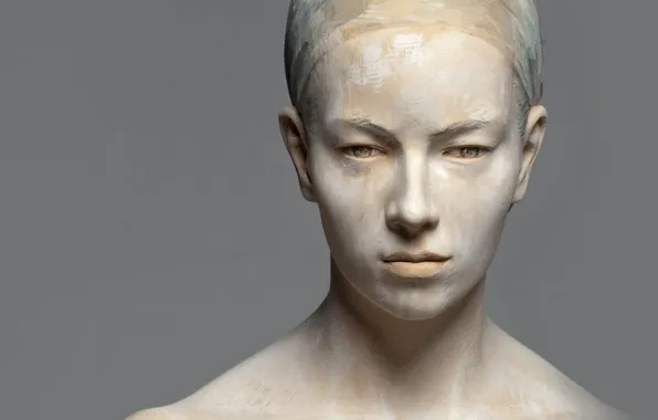 Girl, face, model, render