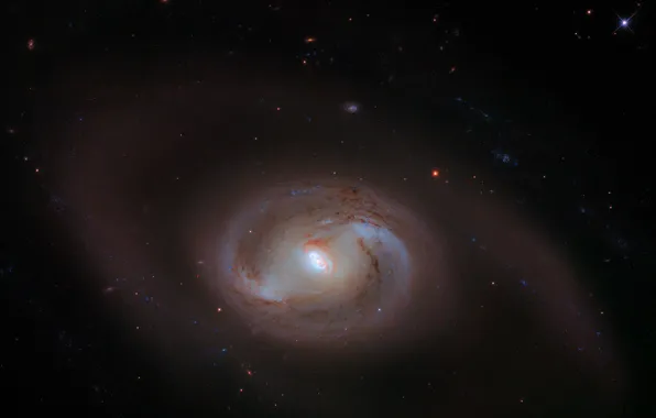 Space, - , PGC 19688, MK 620, spiral galaxy with a jumper, the inner ring, …