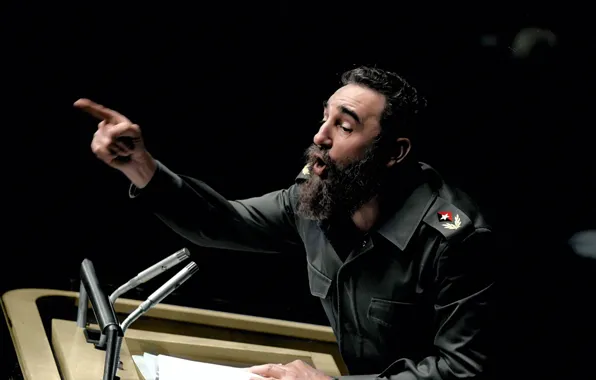 Cuba, microphones, speech, Fidel Castro, Fidel Castro