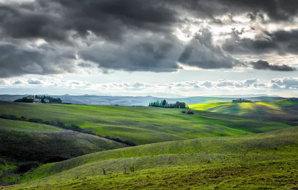 Picture landscape, hills, Italy