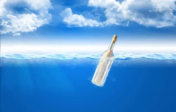 Picture water, bubbles, bottle