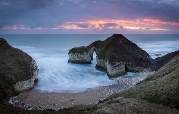 Sea, rocks, coast, horizon