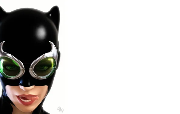 Look, the game, mask, art, Catwoman, cat woman, selina