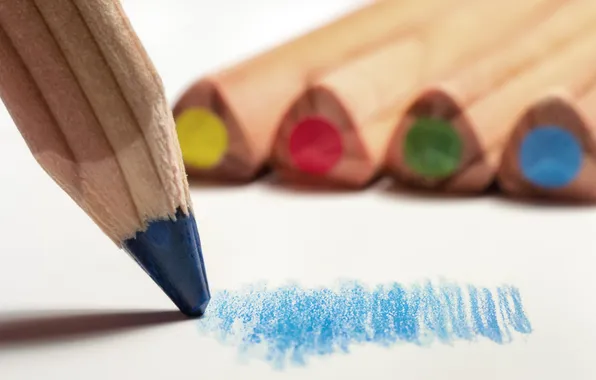 Macro, color, pencils