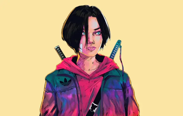 Girl, Style, Face, Girl, Adidas, Art, Art, Style